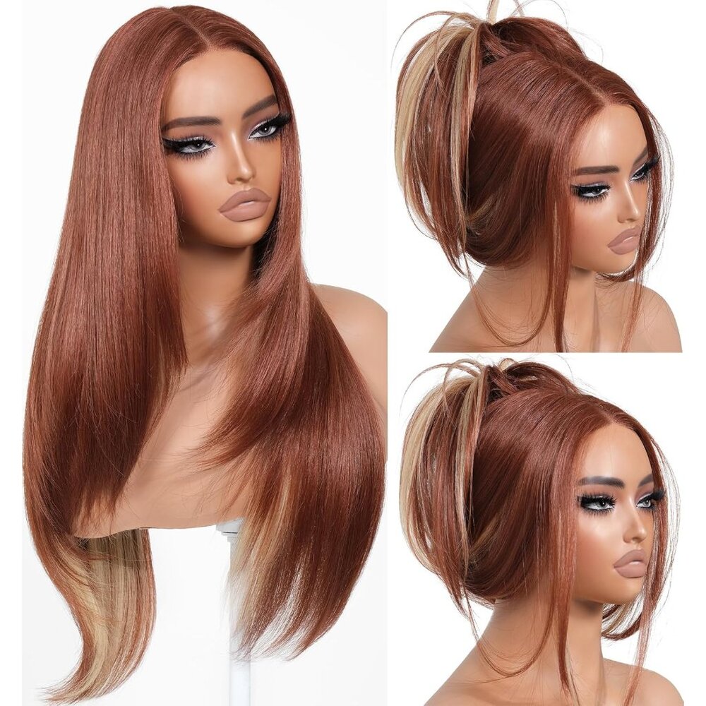Cooper Blond Wear and Go Glueless Wigs Pre Plucked Pre Cut for Beginners Synthet